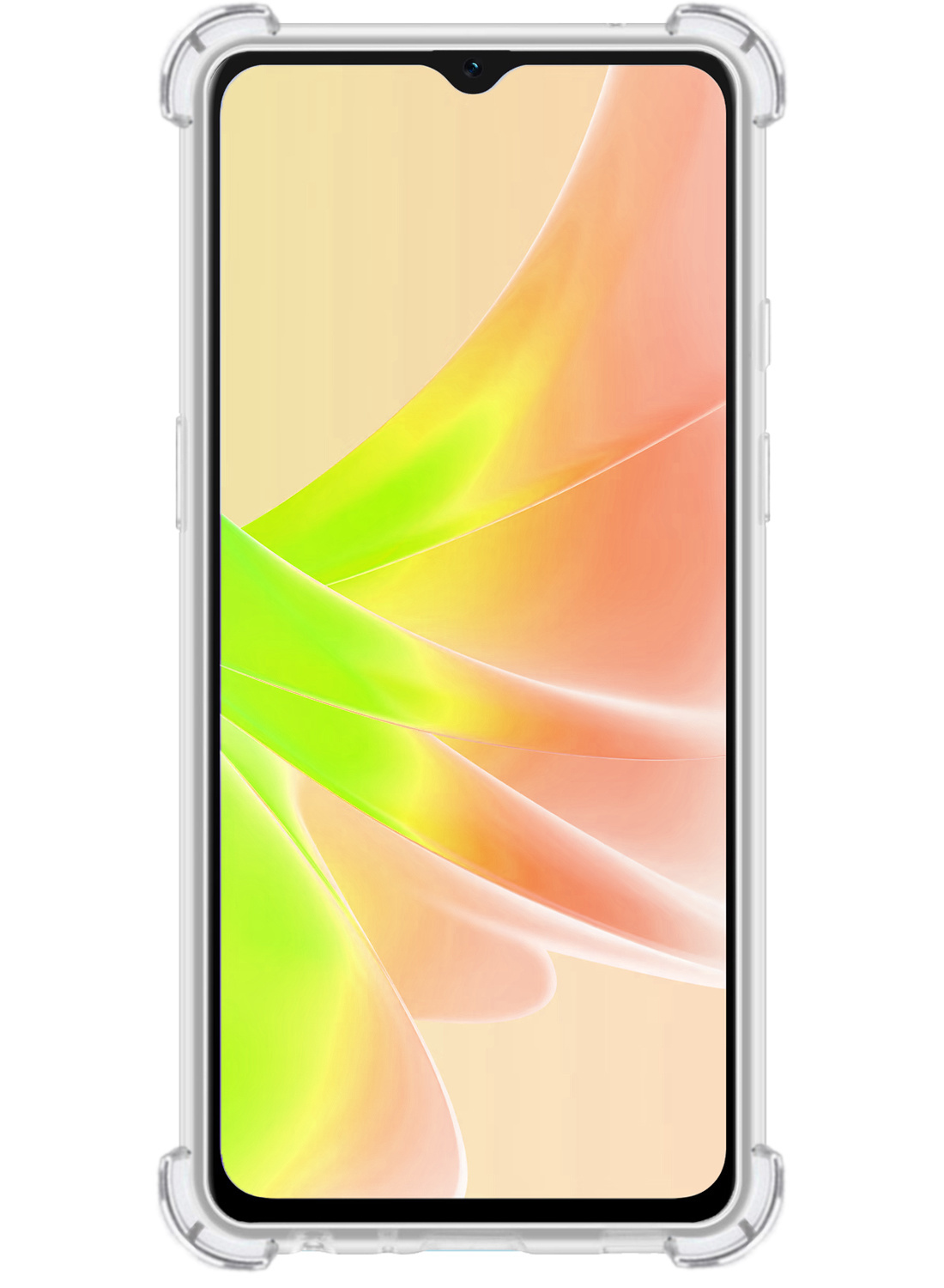 NoXx Hoes Geschikt voor OPPO A57 Hoesje Siliconen Cover Shock Proof Back Case Shockproof Hoes Met Screenprotector - Transparant