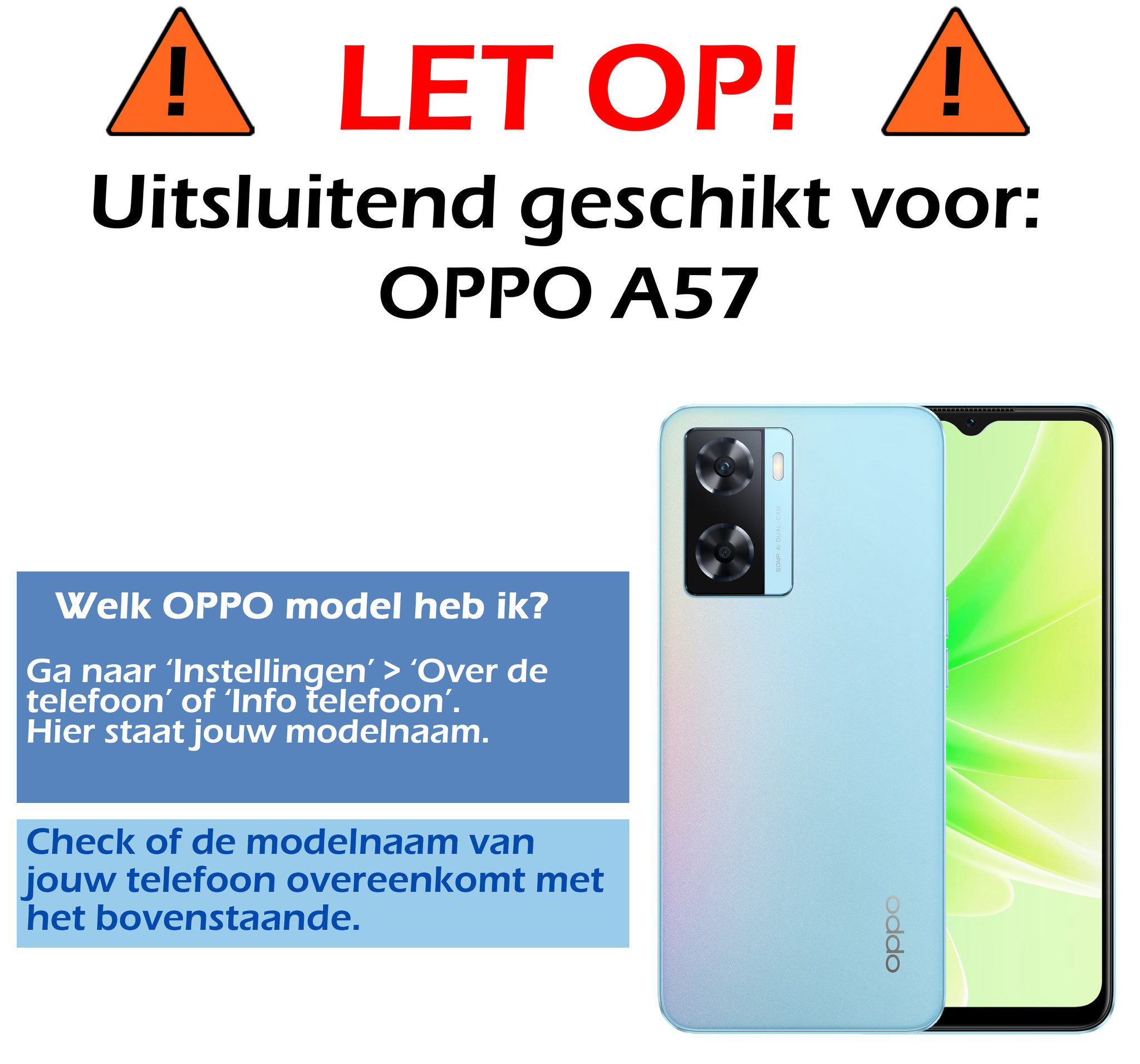 Nomfy Hoesje Geschikt voor OPPO A57 Hoesje Shock Proof Cover Case Shockproof Met Screenprotector - Hoes Geschikt voor OPPO A57 Hoes Siliconen Back Case - Transparant