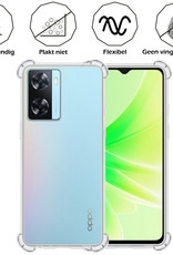 Nomfy Hoesje Geschikt voor OPPO A57 Hoesje Shock Proof Cover Case Shockproof Met Screenprotector - Hoes Geschikt voor OPPO A57 Hoes Siliconen Back Case - Transparant