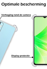 Nomfy Hoesje Geschikt voor OPPO A57 Hoesje Shock Proof Cover Case Shockproof Met Screenprotector - Hoes Geschikt voor OPPO A57 Hoes Siliconen Back Case - Transparant