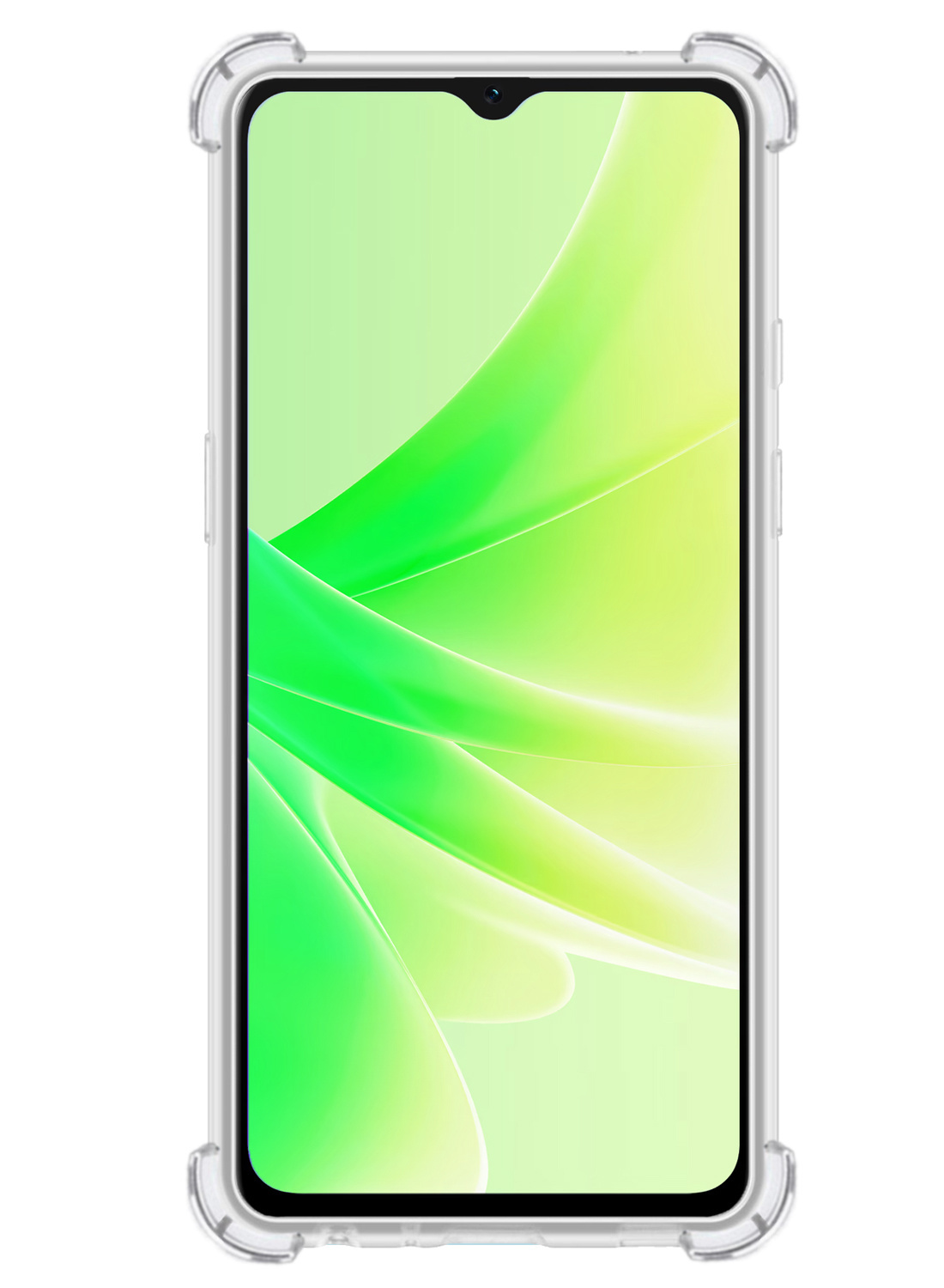 Nomfy Hoesje Geschikt voor OPPO A57 Hoesje Shock Proof Cover Case Shockproof Met Screenprotector - Hoes Geschikt voor OPPO A57 Hoes Siliconen Back Case - Transparant