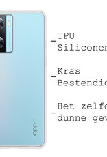 BASEY. Hoes Geschikt voor OPPO A57 Hoesje Siliconen Back Cover Case Met 2x Screenprotector - Hoesje Geschikt voor OPPO A57 Hoes Cover Hoesje - Transparant