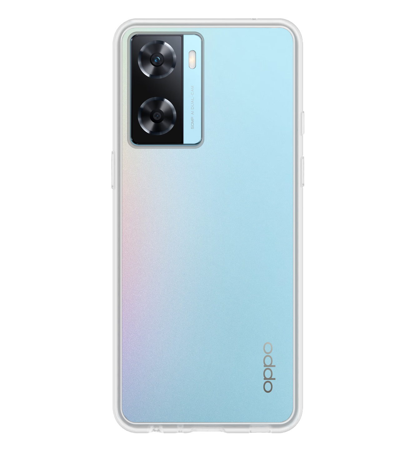BASEY. Hoes Geschikt voor OPPO A57 Hoesje Siliconen Back Cover Case Met 2x Screenprotector - Hoesje Geschikt voor OPPO A57 Hoes Cover Hoesje - Transparant