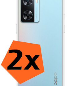 Nomfy Nomfy OPPO A57s Hoesje Shockproof - Transparant - 2 PACK