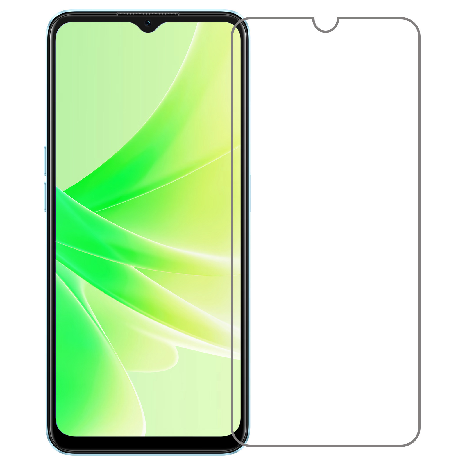 Nomfy Screenprotector Geschikt voor OPPO A57s Screenprotector Bescherm Glas Tempered Glass - Screenprotector Geschikt voor OPPO A57s Screen Protector - 2 PACK