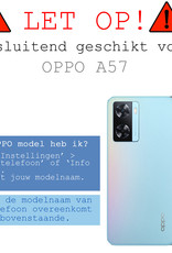OPPO A57s Hoesje Siliconen Back Cover Case - OPPO A57s Hoes Silicone Case Hoesje - Transparant