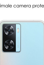 NoXx Hoes Geschikt voor OPPO A57s Hoesje Cover Siliconen Back Case Hoes - Transparant