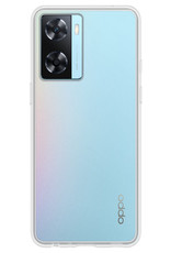 NoXx Hoes Geschikt voor OPPO A57s Hoesje Cover Siliconen Back Case Hoes - Transparant
