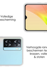 NoXx Hoes Geschikt voor OPPO A57s Hoesje Cover Siliconen Back Case Hoes - Transparant - 2x