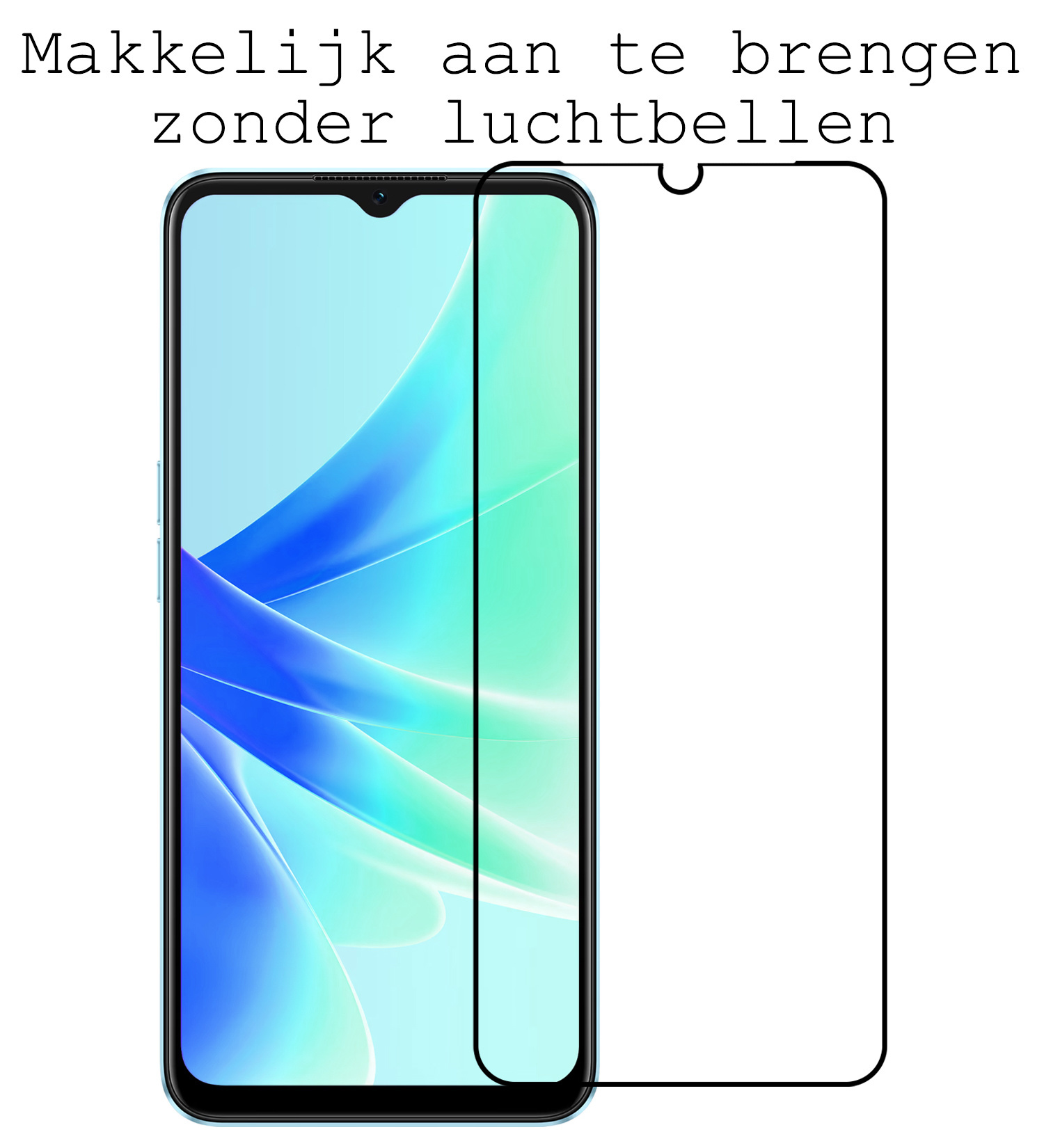 BASEY. Screenprotector Geschikt voor OPPO A57s Screenprotector Beschermglas Full Cover - Screenprotector Geschikt voor OPPO A57s Screen Protector Full Cover
