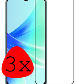 BASEY. BASEY. OPPO A57s Screenprotector Glas Full Cover - 3 PACK