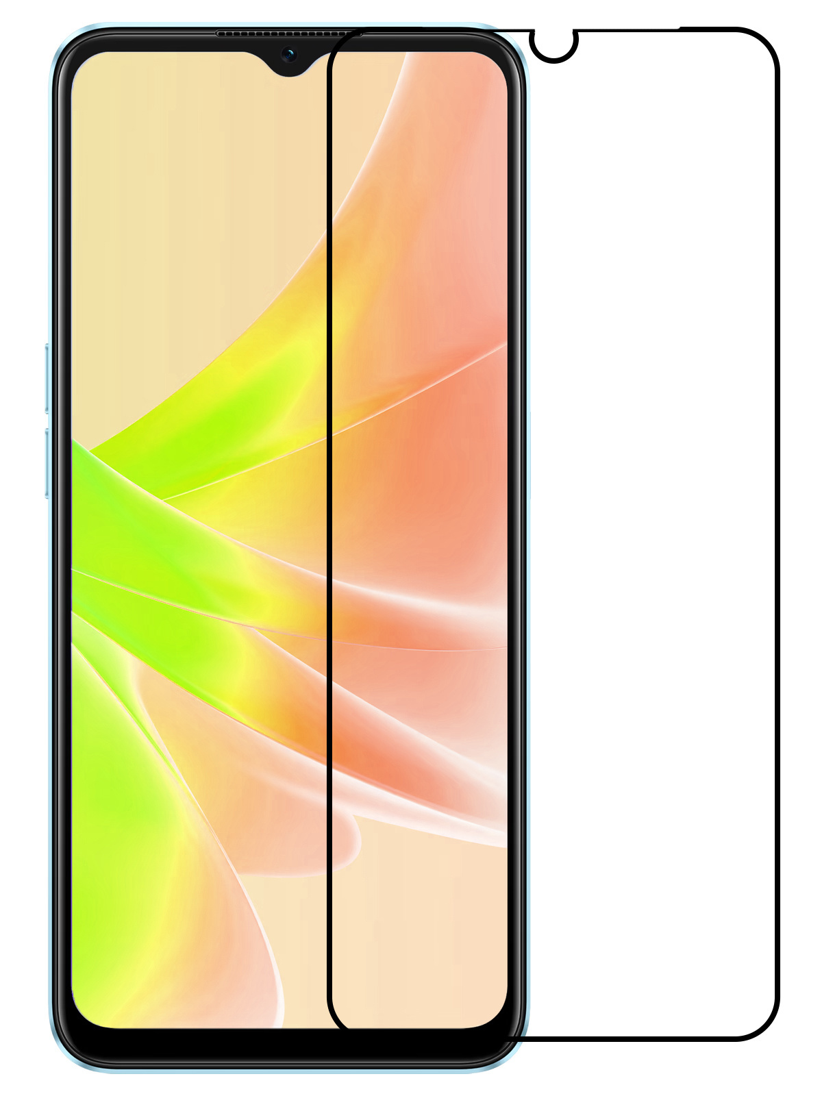 NoXx Screenprotector Geschikt voor OPPO A57s Screenprotector Tempered Glass Gehard Glas Full Cover