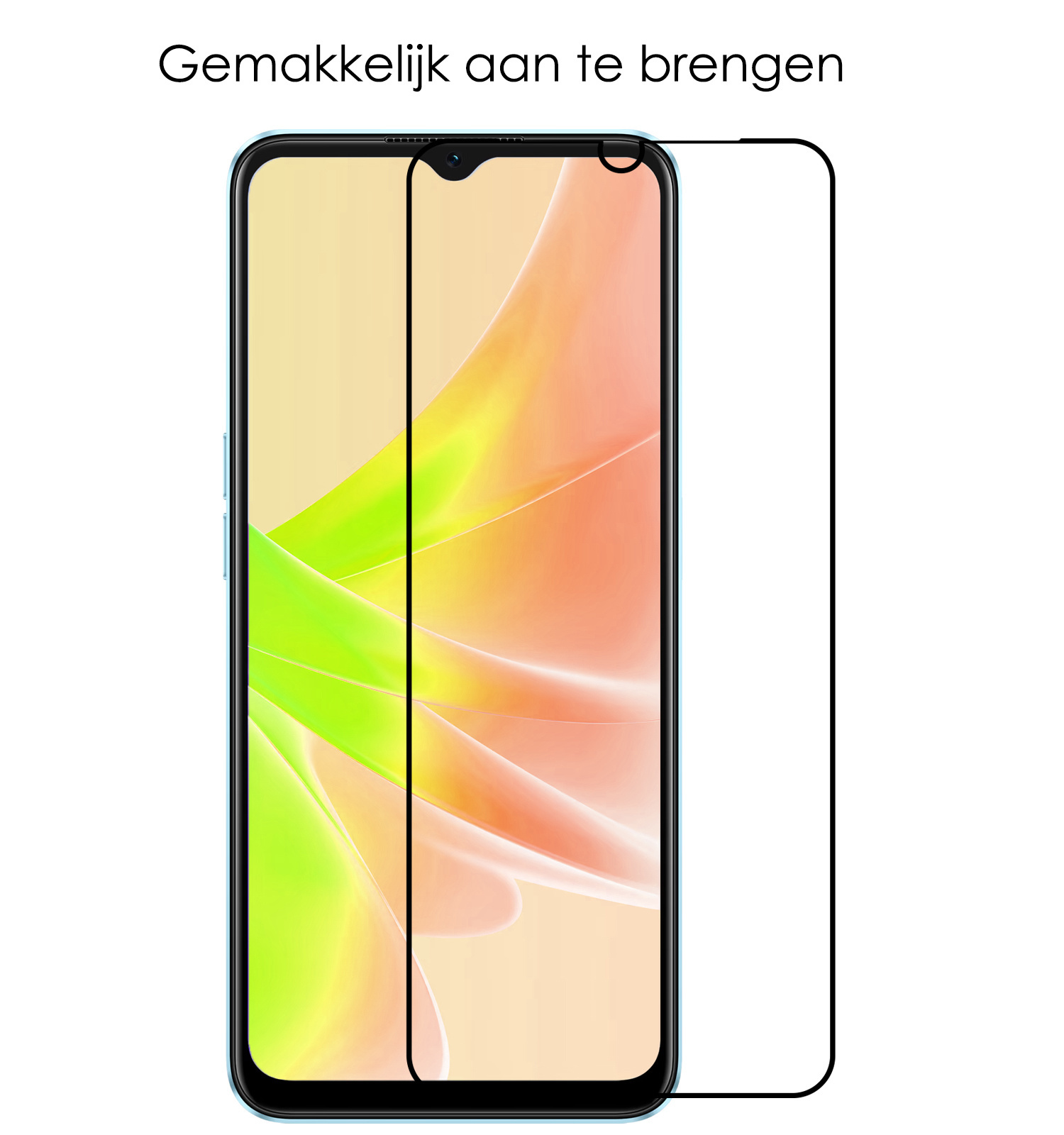 NoXx Screenprotector Geschikt voor OPPO A57s Screenprotector Tempered Glass Gehard Glas Full Cover - 3x