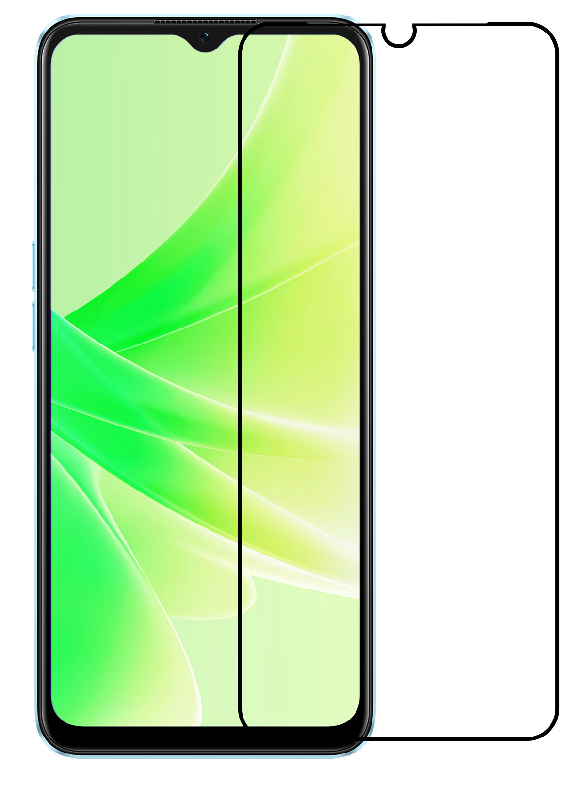 Nomfy Screenprotector Geschikt voor OPPO A57s Screenprotector Bescherm Glas - Screenprotector Geschikt voor OPPO A57s Screen Protector Tempered Glass Full Screen Full Cover