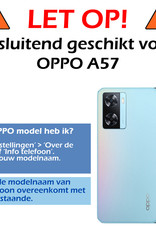 Nomfy OPPO A57s Screenprotector Bescherm Glas Tempered Glass Full Cover - OPPO A57s Screen Protector - 2x