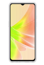 NoXx Hoes Geschikt voor OPPO A57s Hoesje Cover Siliconen Back Case Hoes Met 2x Screenprotector - Transparant