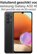 Nomfy Hoesje Geschikt voor Samsung A32 4G Hoesje Pasjeshouder Shockproof Pas Houder - Hoesje Geschikt voor Samsung Galaxy A32 4G Hoes Met Kaarthouder - Transparant - 2 PACK