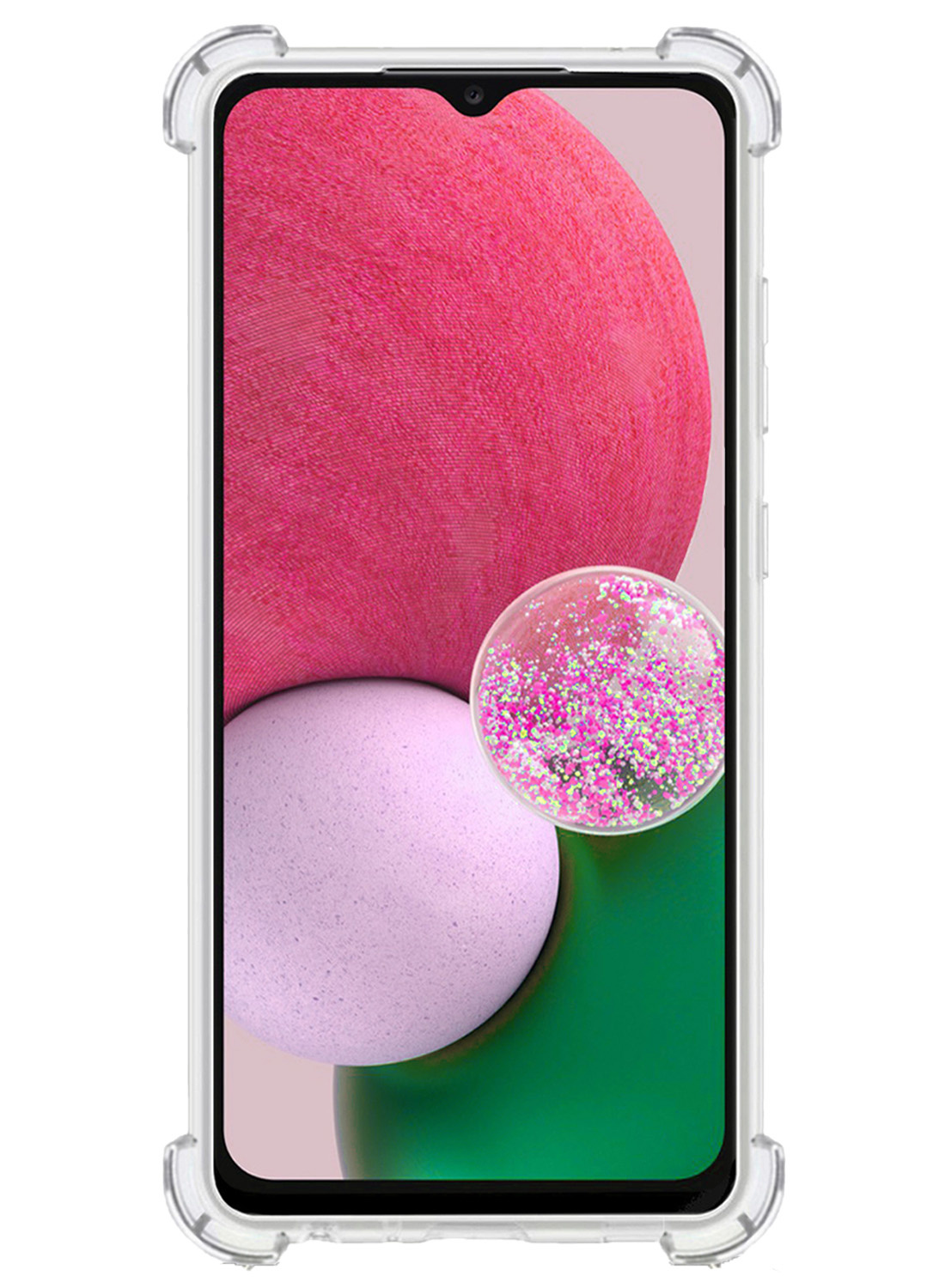 Nomfy Hoesje Geschikt voor Samsung A32 4G Hoesje Pasjeshouder Shockproof Pas Houder - Hoesje Geschikt voor Samsung Galaxy A32 4G Hoes Met Kaarthouder - Transparant - 2 PACK