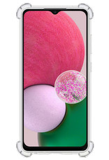 Nomfy Hoesje Geschikt voor Samsung A32 4G Hoesje Pasjeshouder Shockproof Pas Houder - Hoesje Geschikt voor Samsung Galaxy A32 4G Hoes Met Kaarthouder - Transparant