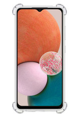 NoXx Hoes Geschikt voor Samsung A32 4G Hoesje Pasjeshouder Cover Shock Proof Case Siliconen Hoes Met Kaarthouder - Transparant