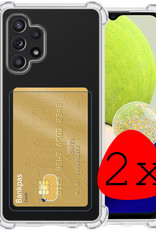 BASEY. Hoes Geschikt voor Samsung A32 4G Hoesje Shock Proof Case Hoes - Hoesje Geschikt voor Samsung Galaxy A32 4G Hoes Cover Shockproof - Transparant - 2 Stuks