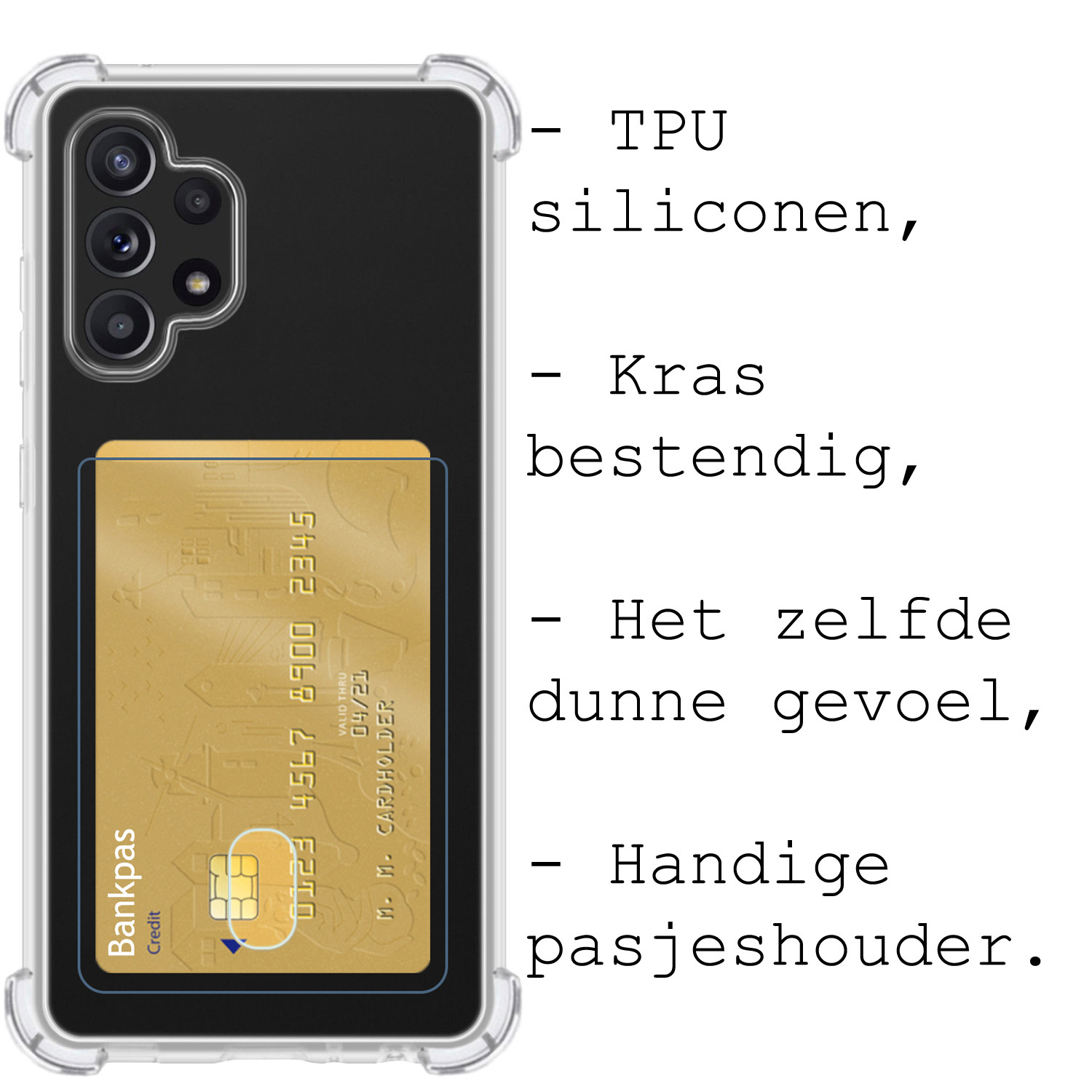 BASEY. Hoes Geschikt voor Samsung A32 4G Hoesje Shock Proof Case Hoes - Hoesje Geschikt voor Samsung Galaxy A32 4G Hoes Cover Shockproof - Transparant