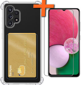 Nomfy Nomfy Samsung Galaxy A32 4G Hoesje Shockproof Pashouder Met Screenprotector