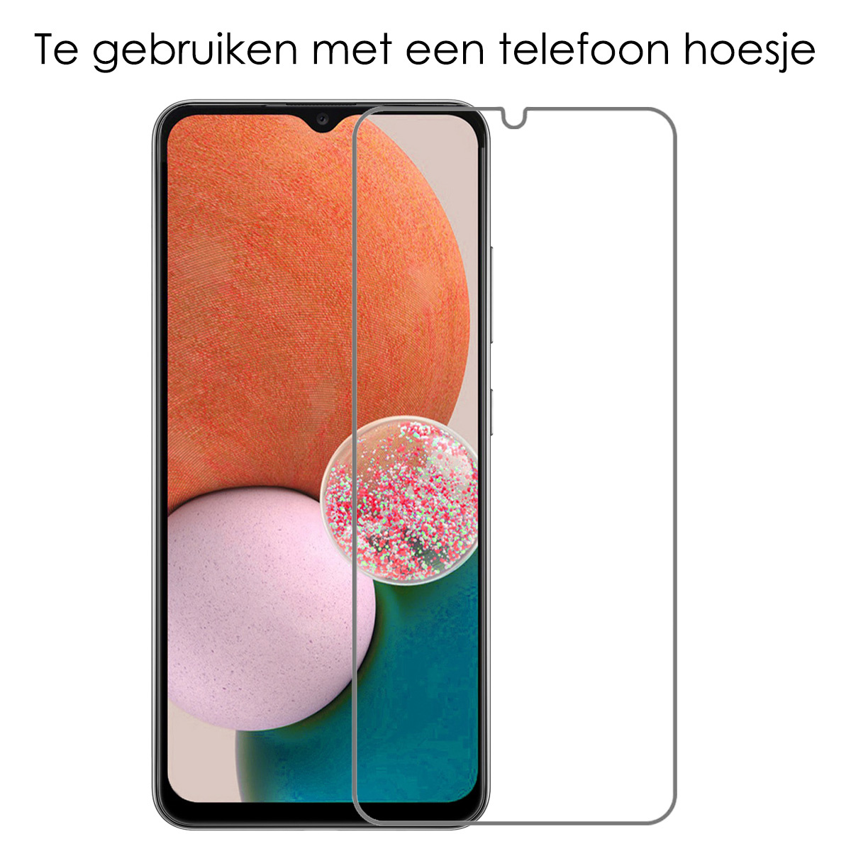NoXx Hoes Geschikt voor Samsung A32 4G Hoesje Pasjeshouder Cover Shock Proof Case Siliconen Hoes Met Kaarthouder Met Screenprotector - Transparant