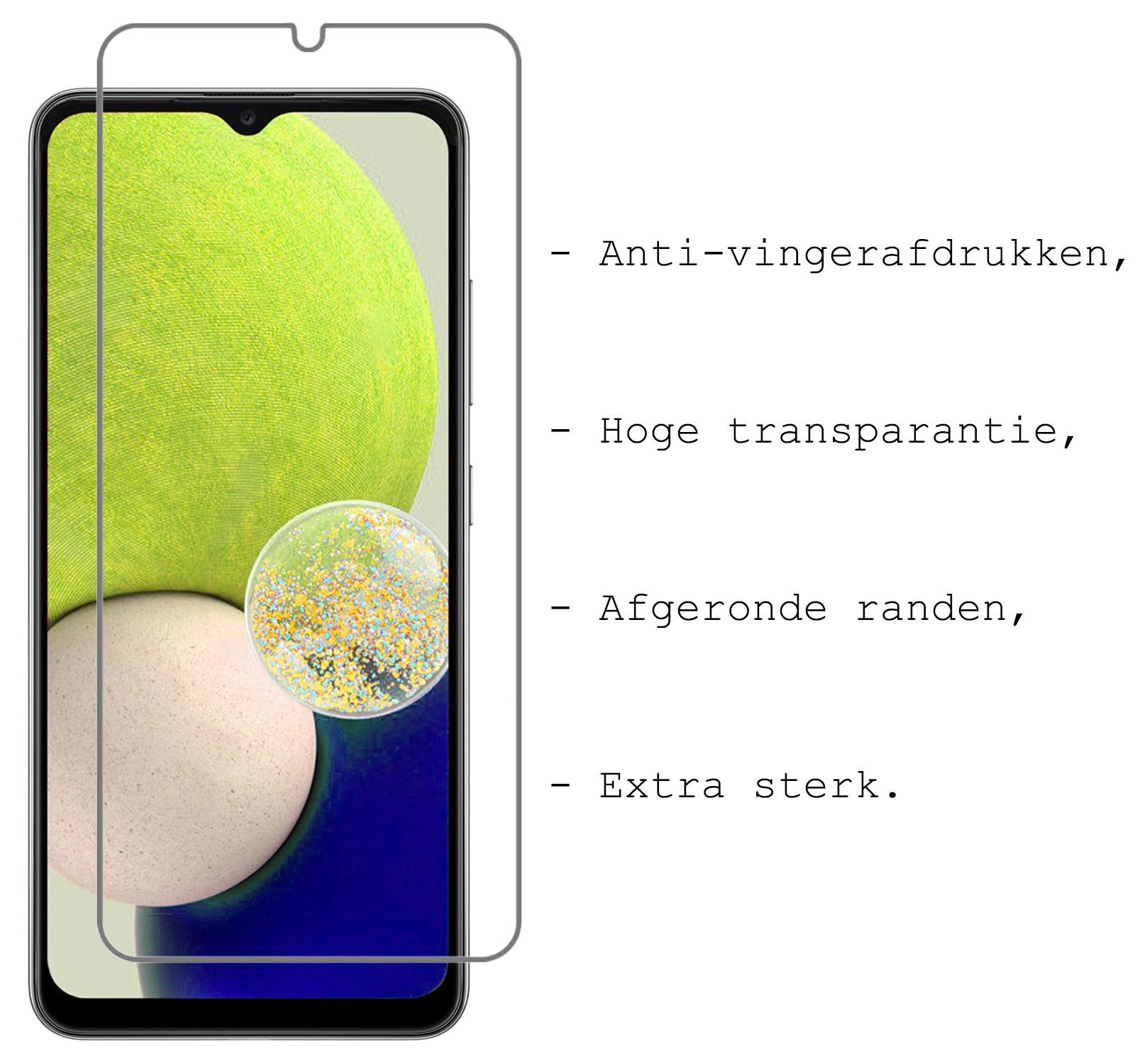 BASEY. Hoes Geschikt voor Samsung A32 4G Hoesje Shock Proof Case Hoes Met 2x Screenprotector - Hoesje Geschikt voor Samsung Galaxy A32 4G Hoes Cover Shockproof - Transparant