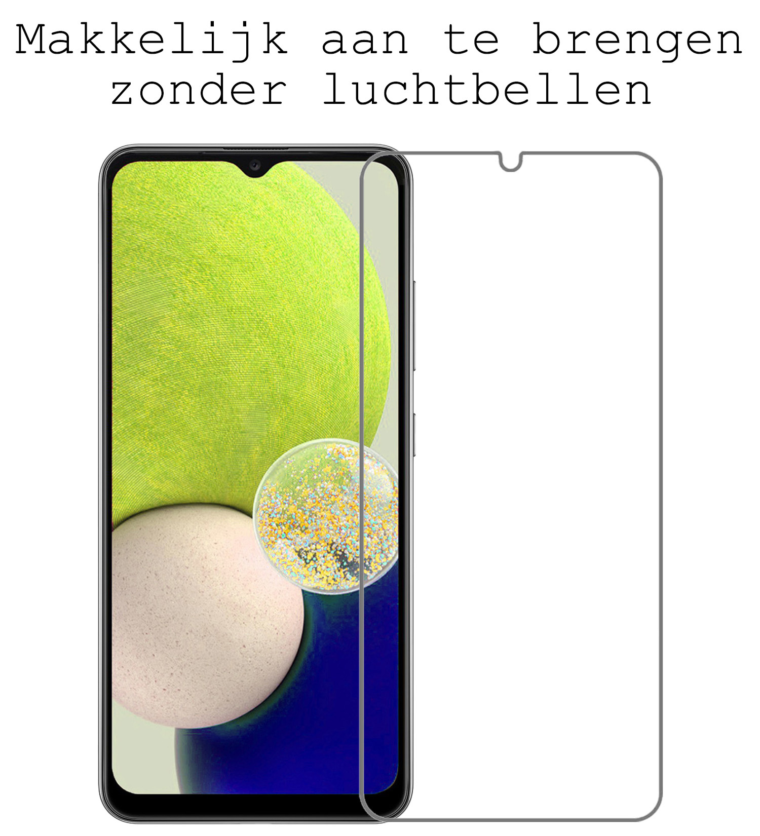 BASEY. Hoes Geschikt voor Samsung A32 4G Hoesje Shock Proof Case Hoes Met 2x Screenprotector - Hoesje Geschikt voor Samsung Galaxy A32 4G Hoes Cover Shockproof - Transparant