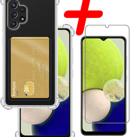 BASEY. BASEY. Samsung Galaxy A32 4G Hoesje Shockproof Pashouder Met Screenprotector