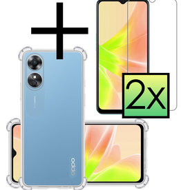 NoXx NoXx OPPO A17 Hoesje Shockproof Met 2x Screenprotector