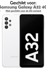 BASEY. Hoes Geschikt voor Samsung A32 5G Hoesje Shock Proof Case Hoes Met Screenprotector - Hoesje Geschikt voor Samsung Galaxy A32 5G Hoes Cover Shockproof - Transparant
