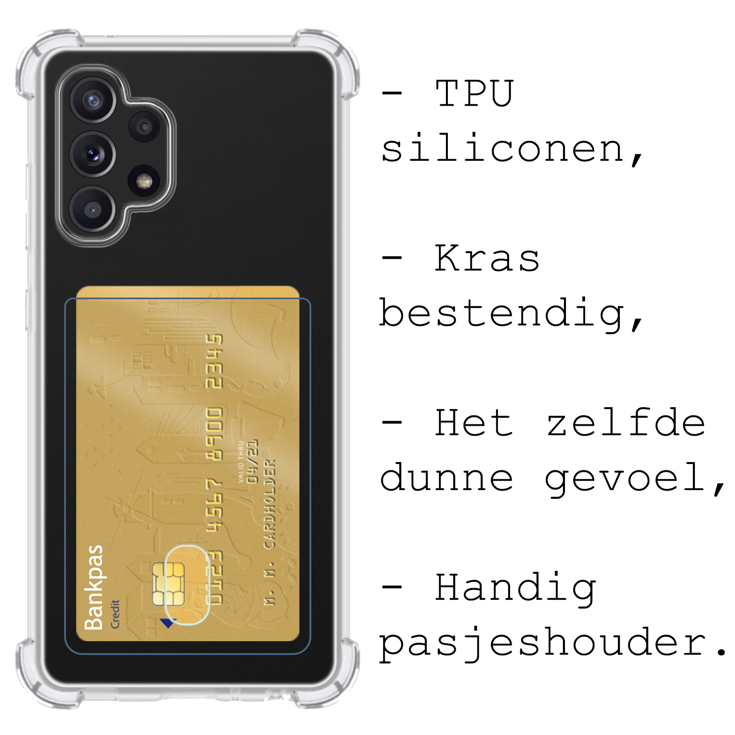 BASEY. Hoes Geschikt voor Samsung A32 5G Hoesje Shock Proof Case Hoes Met Screenprotector - Hoesje Geschikt voor Samsung Galaxy A32 5G Hoes Cover Shockproof - Transparant