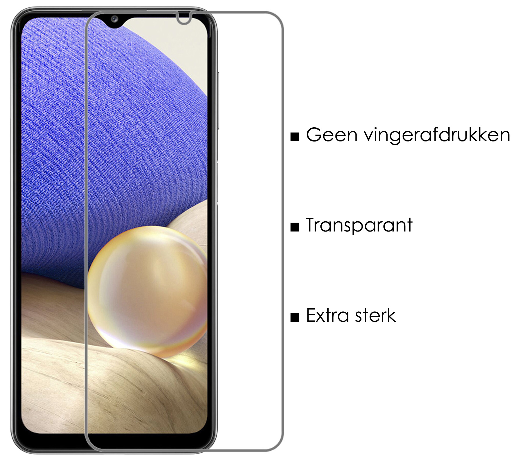 NoXx Hoes Geschikt voor Samsung A32 5G Hoesje Pasjeshouder Cover Shock Proof Case Siliconen Hoes Met Kaarthouder Met 2x Screenprotector - Transparant