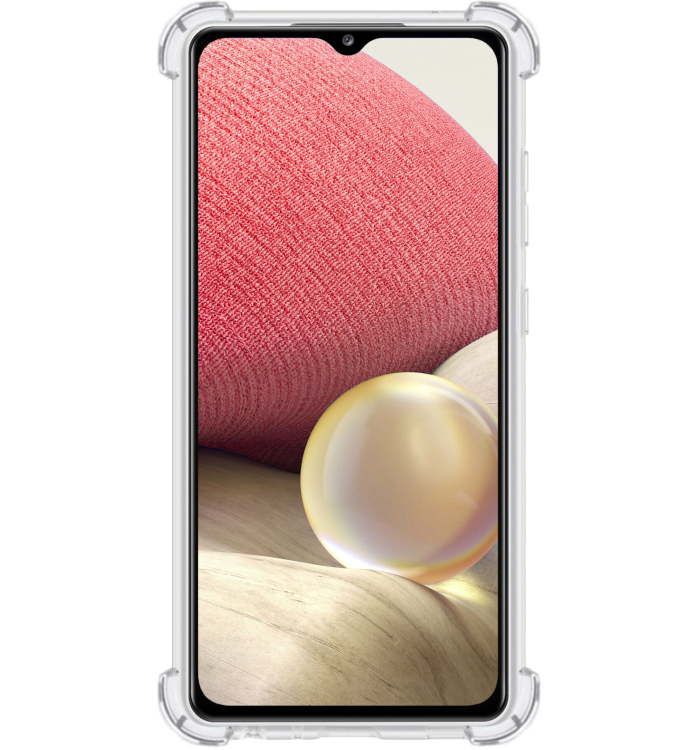 Nomfy Hoesje Geschikt voor Samsung A32 5G Hoesje Pasjeshouder Shockproof Pas Houder Met Screenprotector - Hoesje Geschikt voor Samsung Galaxy A32 5G Hoes Met Kaarthouder - Transparant