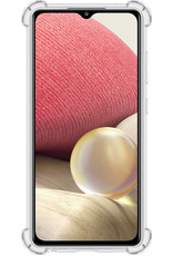 Nomfy Hoesje Geschikt voor Samsung A32 5G Hoesje Pasjeshouder Shockproof Pas Houder Met 2x Screenprotector - Hoesje Geschikt voor Samsung Galaxy A32 5G Hoes Met Kaarthouder - Transparant