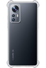 NoXx Hoes Geschikt voor Xiaomi 12 Hoesje Siliconen Cover Shock Proof Back Case Shockproof Hoes Met Screenprotector - Transparant