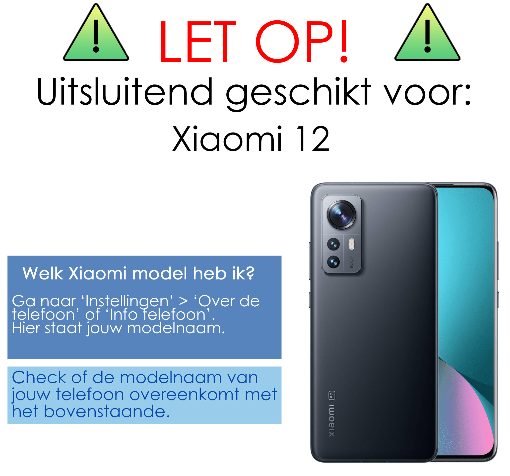 NoXx Hoes Geschikt voor Xiaomi 12 Hoesje Cover Siliconen Back Case Hoes Met Screenprotector - Donkerblauw