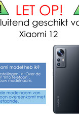 NoXx Xiaomi 12 Hoesje Back Cover Siliconen Case Hoes Met 2x Screenprotector - Groen