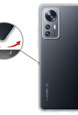 Nomfy Hoesje Geschikt voor Xiaomi 12 Hoesje Siliconen Cover Case Met 2x Screenprotector - Hoes Geschikt voor Xiaomi 12 Hoes Back Case - Transparant