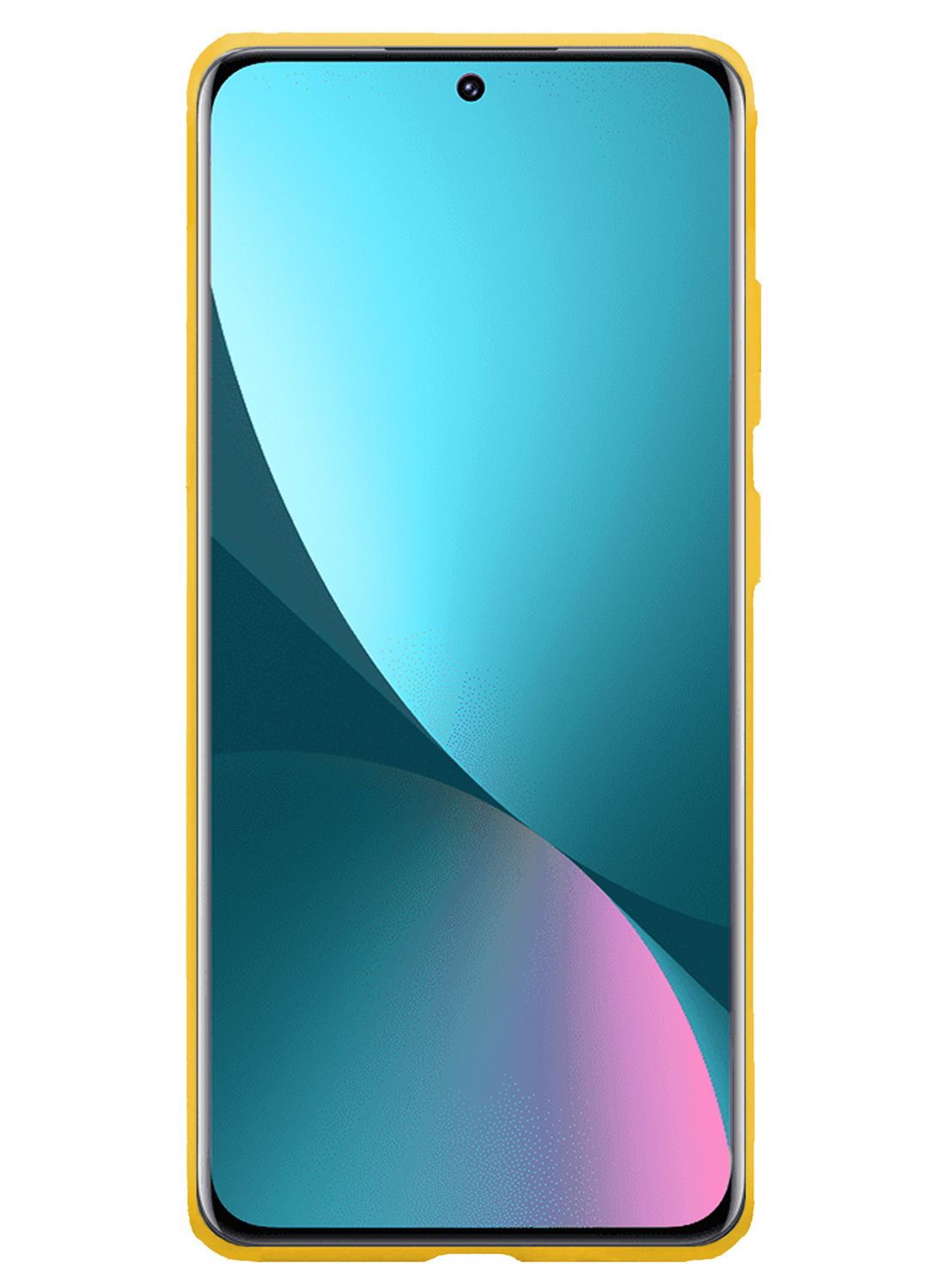 NoXx Hoes Geschikt voor Xiaomi 12X Hoesje Cover Siliconen Back Case Hoes Met 2x Screenprotector - Geel