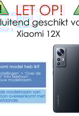 NoXx Hoes Geschikt voor Xiaomi 12X Hoesje Cover Siliconen Back Case Hoes Met 2x Screenprotector - Zwart