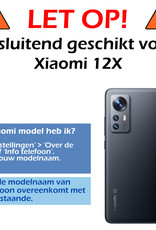Nomfy Xiaomi 12X Hoesje Siliconen Case Back Cover Met Screenprotector - Xiaomi 12X Hoes Cover Silicone - Donker Blauw