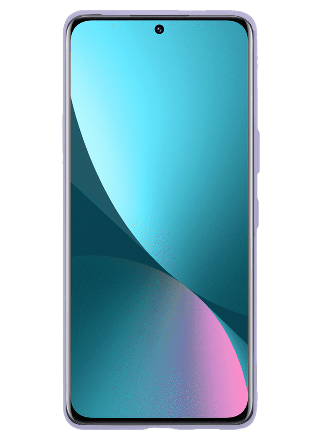 NoXx Hoes Geschikt voor Xiaomi 12 Pro Hoesje Cover Siliconen Back Case Hoes Met Screenprotector - Lila