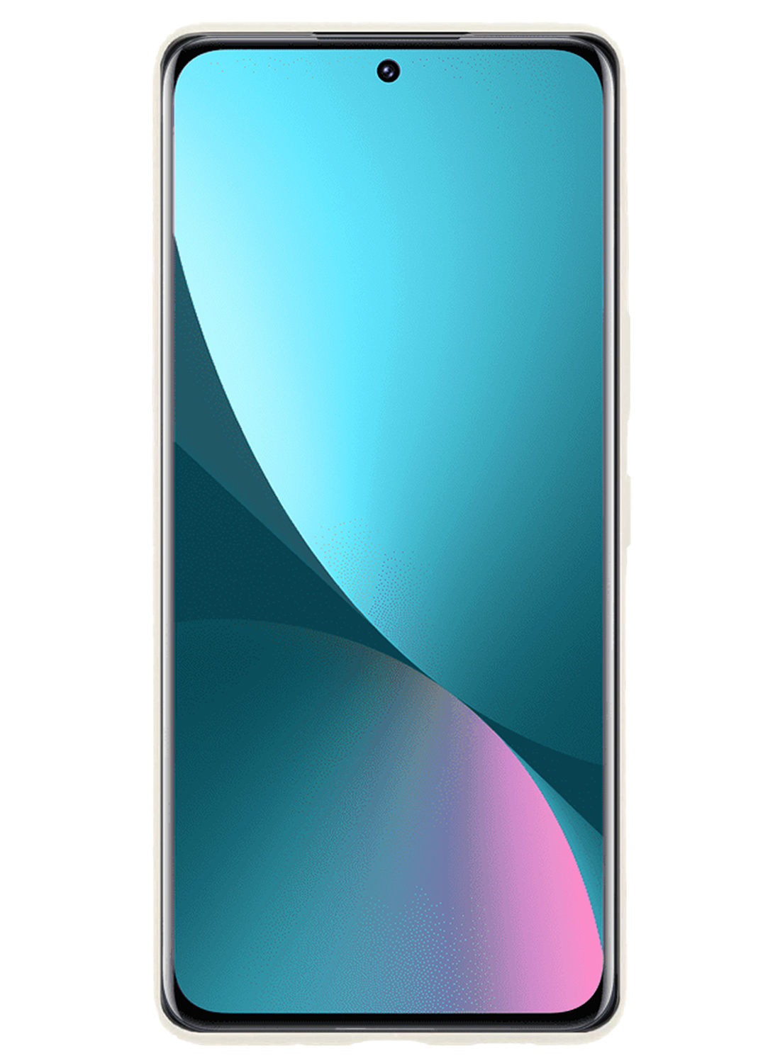 NoXx Hoes Geschikt voor Xiaomi 12 Pro Hoesje Cover Siliconen Back Case Hoes Met Screenprotector - Wit