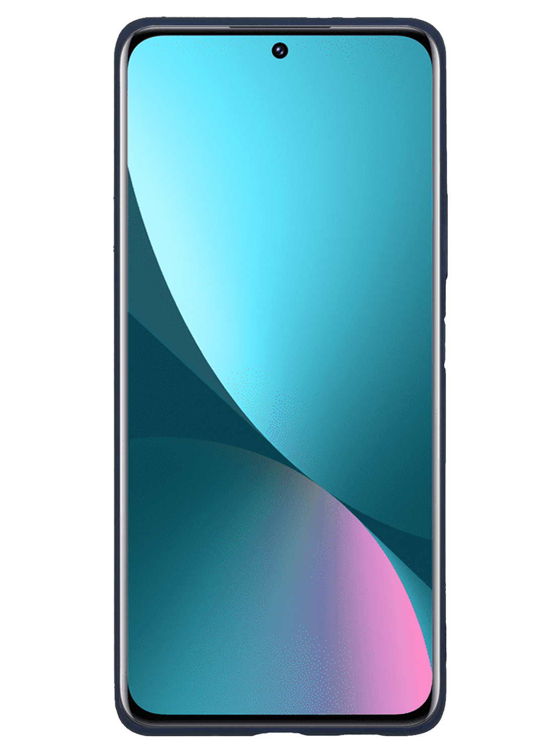 NoXx Hoes Geschikt voor Xiaomi 12 Pro Hoesje Cover Siliconen Back Case Hoes Met 2x Screenprotector - Donkerblauw