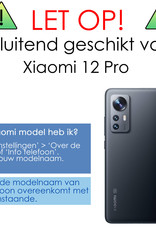 NoXx Xiaomi 12 Pro Hoesje Back Cover Siliconen Case Hoes Met 2x Screenprotector - Lila