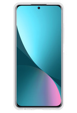 NoXx Hoes Geschikt voor Xiaomi 12 Pro Hoesje Cover Siliconen Back Case Hoes Met 2x Screenprotector - Transparant