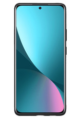 NoXx Hoes Geschikt voor Xiaomi 12 Pro Hoesje Cover Siliconen Back Case Hoes Met 2x Screenprotector - Zwart